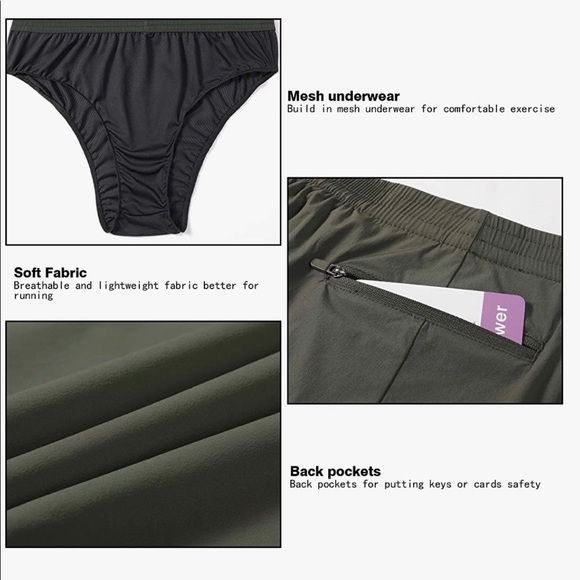 G Gradual Women's Running Shorts 3" Athletic Shorts for Women withZipper Pockets - Picture 4 of 6